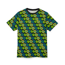 Load image into Gallery viewer, St. Vincent and the Grenadines Spiral Pattern T-Shirt – Black Unisex Tee – Vibrant National Colors For Men Women And Youth
