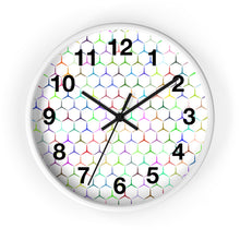 Load image into Gallery viewer, Colorful Hexagon Wall Clock, Geometric Shapes Wall Clock, Snake Skin Clock
