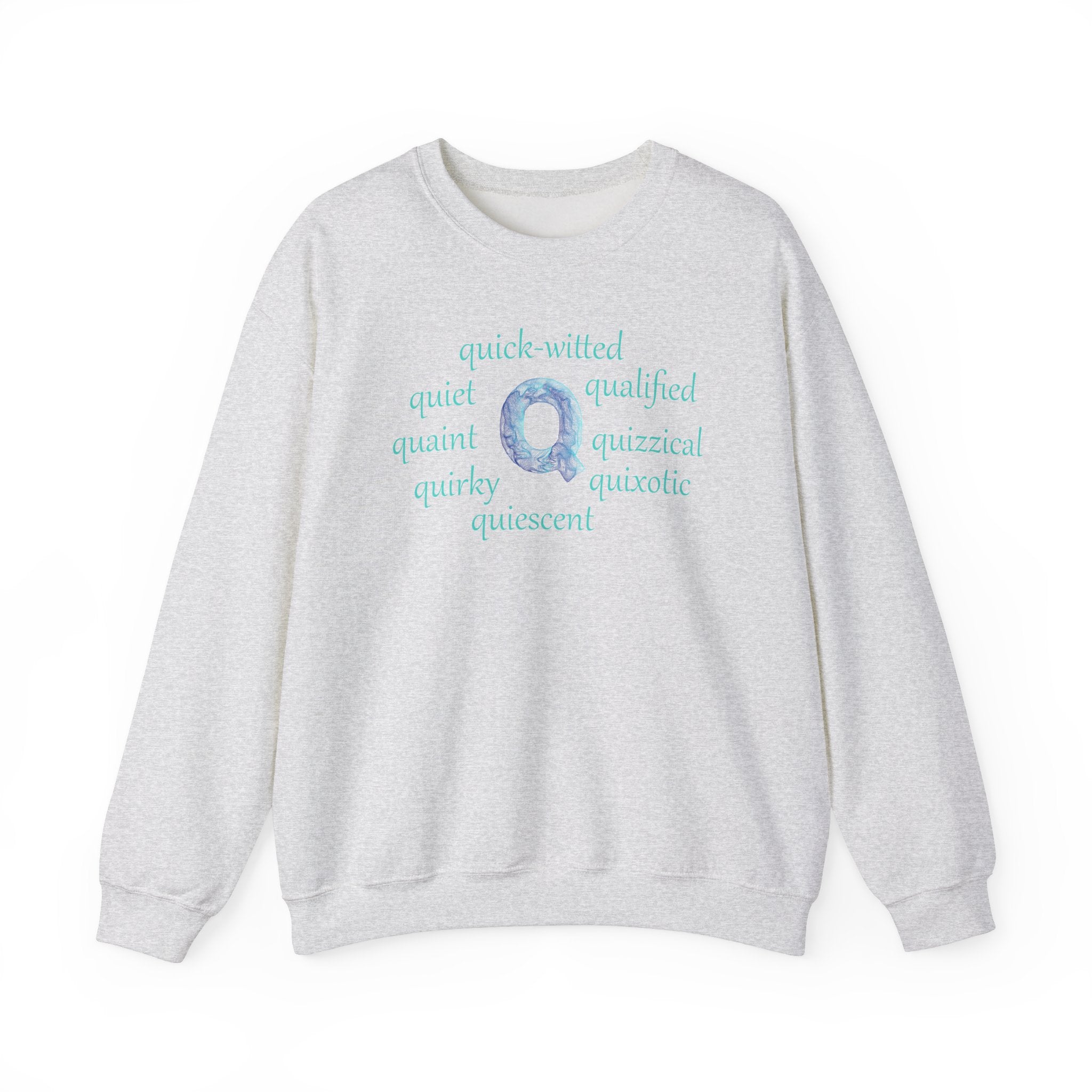 Q Alphabet Sweatshirt, Alphabet Initial 