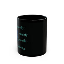 Load image into Gallery viewer, N Alphabet 11oz Mug, Initial Letter  Mug, Self-affirming Mug, Mental Health Black Coffee Mug, Motivation Mug
