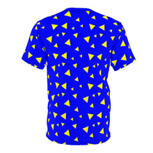 Load image into Gallery viewer, Triangle Dotted Blue Unisex Tee
