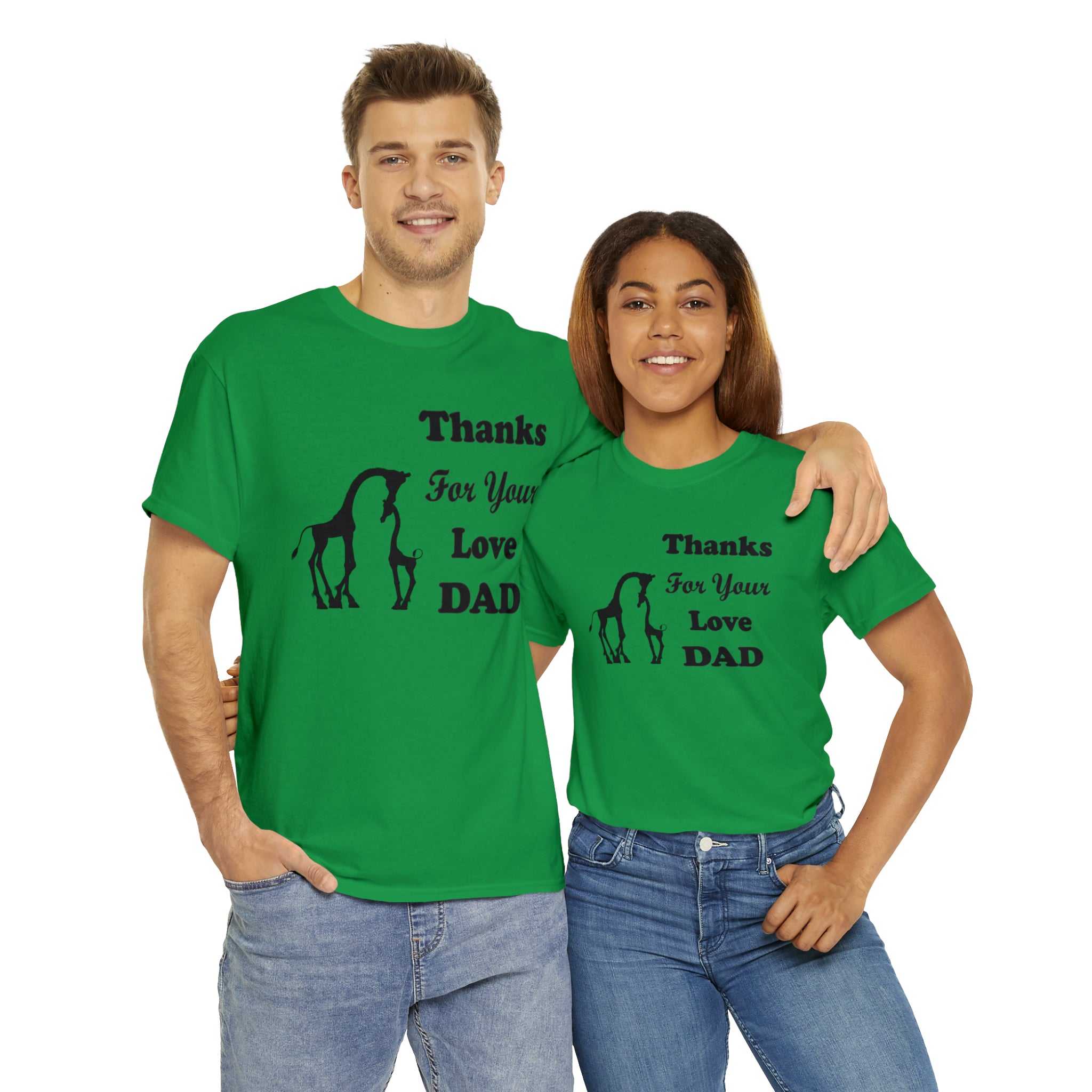 Thanks For Your Love Dad Unisex Heavy Cotton Tee - Giraffe