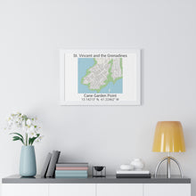 Load image into Gallery viewer, Cane Garden Point St. Vincent and the Grenadines Map Framed Print Poster, Cane Garden Point Streets Map Poster, City Map Print Poster, Village Map Print Poster, Road Map Print Poster, Framed Vertical Poster Framed Horizontal Poster
