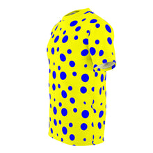 Load image into Gallery viewer, Blue Spotted Yellow Unisex Tee
