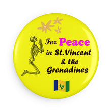Load image into Gallery viewer, St. Vincent and the Grenadines Praying for Peace Magnet, (Button, Round) (1 &amp; 10 pcs)
