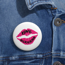 Load image into Gallery viewer, Love and Success Kiss Pin – Pink Lips Good-Vibes Charm
