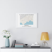 Load image into Gallery viewer, Edinboro St. Vincent and the Grenadines Map Framed Print Poster, City Map Print Poster. Village Map Print Poster, Road Map Print Poster, Framed Vertical Poster Framed Horizontal Poster
