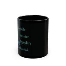 Load image into Gallery viewer, L Alphabet 11oz Mug, Initial Letter  Mug, Self-affirming Mug, Mental Health Black Coffee Mug, Motivation Mug
