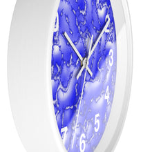 Load image into Gallery viewer, Blue Cracked Lava Wall Clock, Blue Relief Wall Clock
