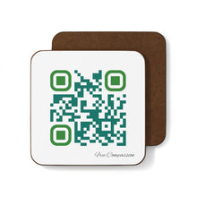 Load image into Gallery viewer, Single QR Code 1 piece Hardboard Back Coaster - Compassion is Free
