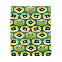 Load image into Gallery viewer, Frog Peepers Velveteen Plush Blanket

