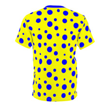 Load image into Gallery viewer, Yellow Unisex Tee With Lighter Blue Spots
