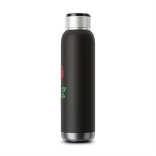 Load image into Gallery viewer, Soundwave Copper Vacuum Audio Bottle 22oz - Red Rose, 2 in 1 Water Bottle, Bluetooth Speaker Bottle, Black Portable
