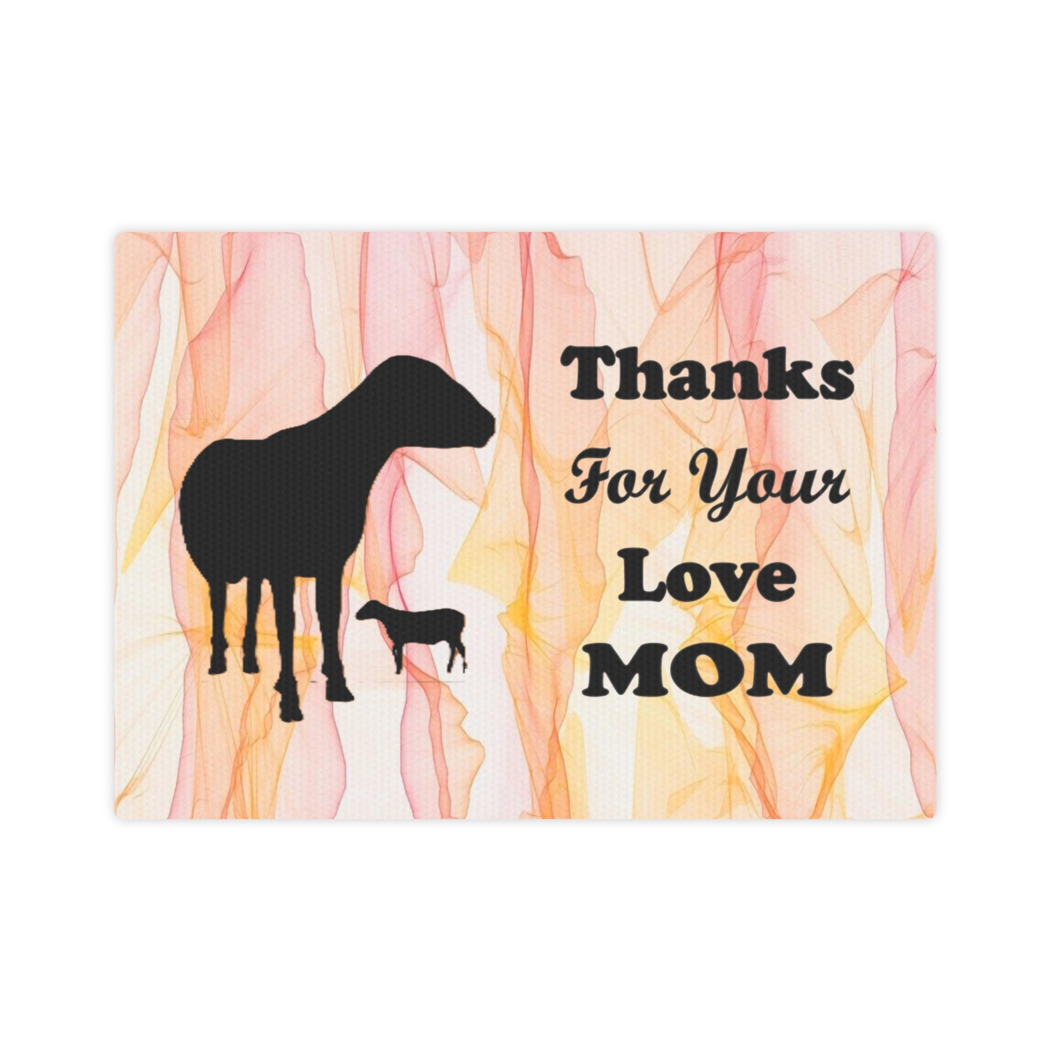 Sheep Canvas Photo Tile - Thanks For Your Love Mom