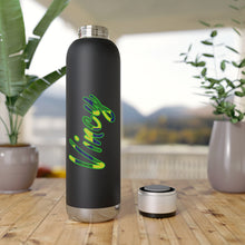 Load image into Gallery viewer, Soundwave Copper Vacuum Audio Bottle 22oz - Vincy, 2 in 1 Water Bottle, Bluetooth Speaker Bottle, Black Portable
