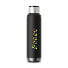 Load image into Gallery viewer, 22oz Bluetooth water bottle with the caption peace
