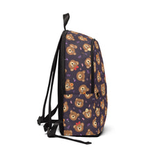 Load image into Gallery viewer, Unisex Fabric Backpack with Teddy Bear design
