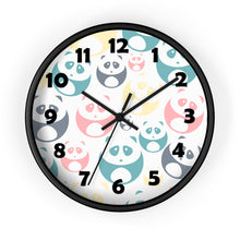 Load image into Gallery viewer, 10 inch wall clock with colorful panda pattern
