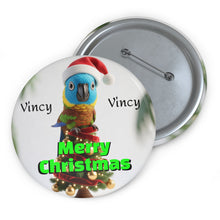 Load image into Gallery viewer, St. Vincent and the Grenadines Merry Christmas Parrot Pin – Vincy Holiday Accessory
