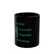 Load image into Gallery viewer, H Alphabet 11oz Mug, Initial Letter  Mug, Self-affirming Mug, Mental Health Black Coffee Mug, Motivation Mug
