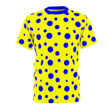 Load image into Gallery viewer, Yellow Unisex Tee With Lighter Blue Spots
