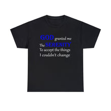 Load image into Gallery viewer, Serenity Prayer Unisex Heavy Cotton Tee, Serenity T-shirt, Mental Health T-shirt
