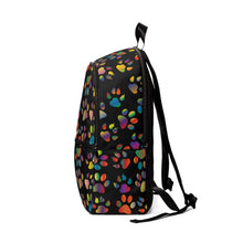 Load image into Gallery viewer, Unisex Fabric Backpack Paws
