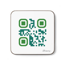 Load image into Gallery viewer, Single QR Code 1 piece Hardboard Back Coaster - Be Brave
