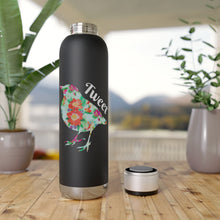 Load image into Gallery viewer, Soundwave Copper Vacuum Audio Bottle 22oz - Tweet, 2 in 1 Water Bottle, Bluetooth Speaker Bottle, Black Portable
