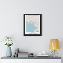 Load image into Gallery viewer, Calliaqua St. Vincent and the Grenadines Map Framed Print Poster, City Map Print Poster. Village Map Print Poster, Road Map Print Poster, Framed Vertical Poster
