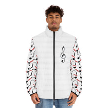 Load image into Gallery viewer, Music Lover Men&#39;s Puffer Jacket (AOP)
