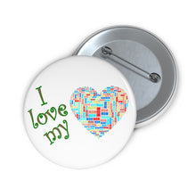 Load image into Gallery viewer, “I Love My Mom” Multicolor Heart Pin – A Bright Tribute to Every Mom
