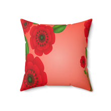 Load image into Gallery viewer, Spun Polyester Rose Square Pillow - Thanks For Your Love Mom
