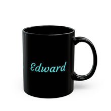 Load image into Gallery viewer, E Alphabet 11oz Mug, Initial Letter  Mug, Self-affirming Mug, Mental Health Black Coffee Mug, Motivation Mug
