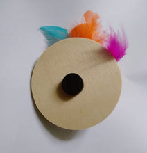 Load image into Gallery viewer, St. Vincent &amp; the Grenadines Volcanic Ash Souvenir Magnet – Carnival Face with Feather Headband on Wooden Base
