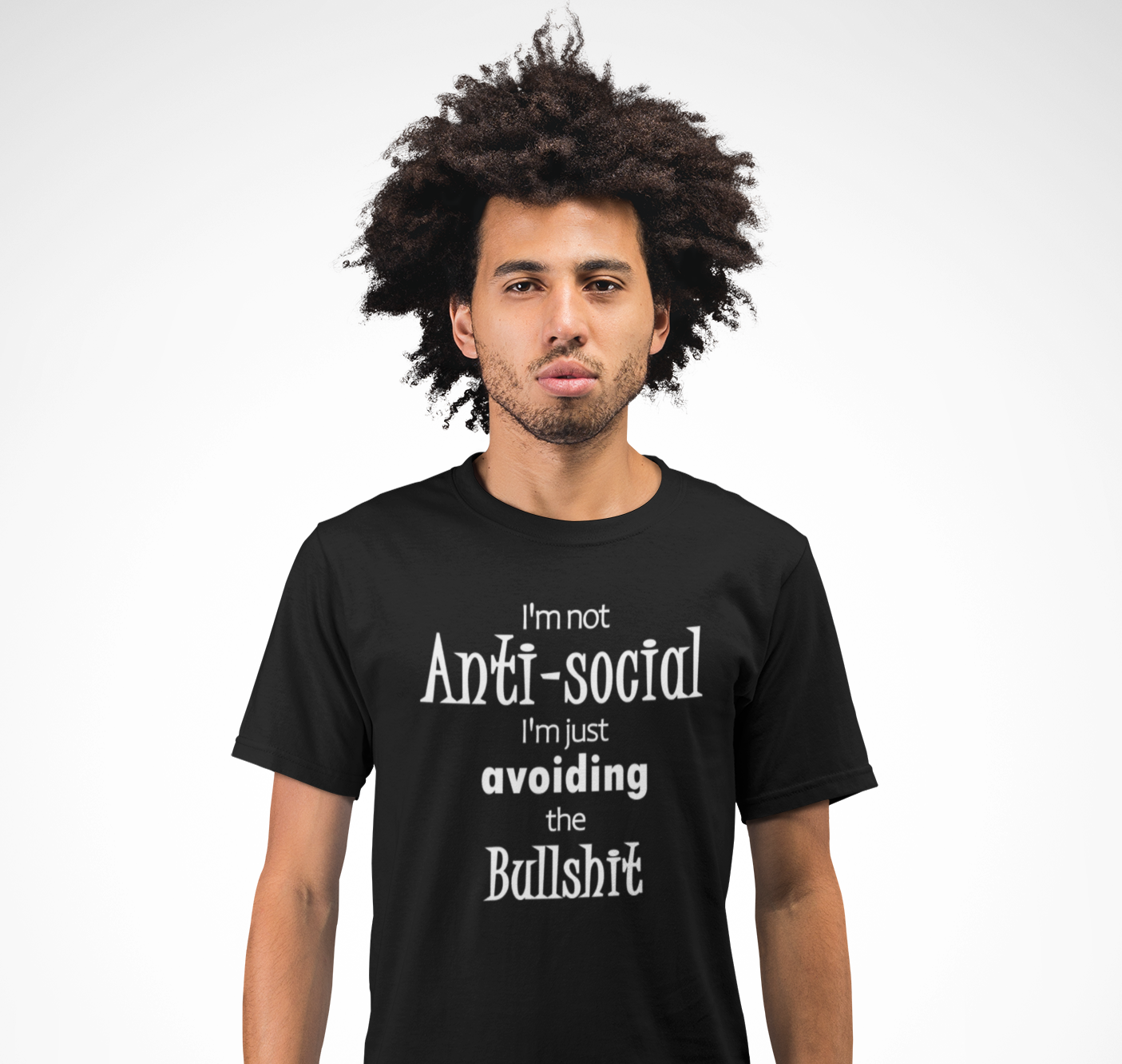 I'm Not Anti-social  I'm Just Avoiding The Bullshit Unisex Heavy Cotton Tee, Funny T-shirt, Anti-social T-shirt, Shy T-shirt