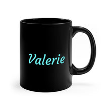 Load image into Gallery viewer, V Alphabet 11oz Mug, Initial Letter V Mug, Self-affirming Mug, Mental Health Black Coffee Mug, Motivation Mug
