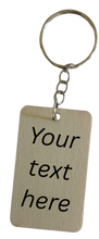 Load image into Gallery viewer, Personalized Laser Engraved Wooden Keyring– Custom Name, Date or Message | Graduation, Wedding &amp; Election Favors
