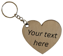 Load image into Gallery viewer, Personalized Laser Engraved Wooden Keyring– Custom Name, Date or Message | Graduation, Wedding &amp; Election Favors

