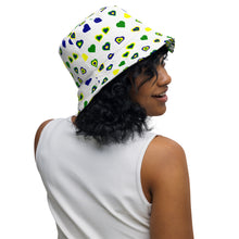 Load image into Gallery viewer, St. Vincent and the Grenadines Hearts and Cubes Reversible Bucket Hat
