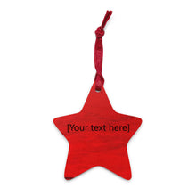 Load image into Gallery viewer, Red Wooden ornament Blanks - Personalized
