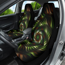 Load image into Gallery viewer, Car Seat Cover Green and Brown Spiral
