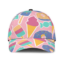Load image into Gallery viewer, classic cap designed with ice cream, candy, donuts and lollipop  design

