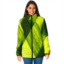 Load image into Gallery viewer, Women&#39;s Padded Jacket - Green Grass Design
