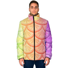 Load image into Gallery viewer, Mermaid Scales Men&#39;s Padded Jacket
