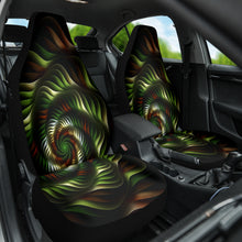 Load image into Gallery viewer, Car Seat Cover Green and Brown Spiral
