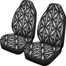 Load image into Gallery viewer, Car Seat Covers Black and White Geometric Design
