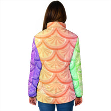 Load image into Gallery viewer, Mermaid Scales Women&#39;s Padded Jacket
