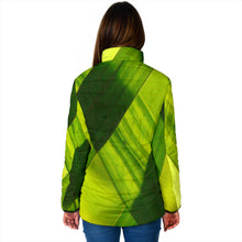 Load image into Gallery viewer, Women&#39;s Padded Jacket - Green Grass Design
