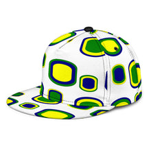 Load image into Gallery viewer, snapback hat with a design of Vincy national colored cubes
